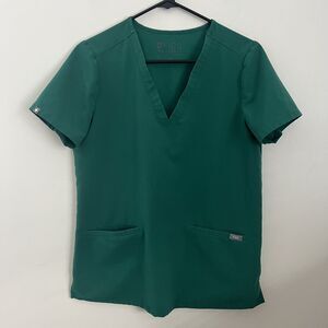 Figs Technical Collection Green Scrub Nurse Top Women’s Blue Size Small‎